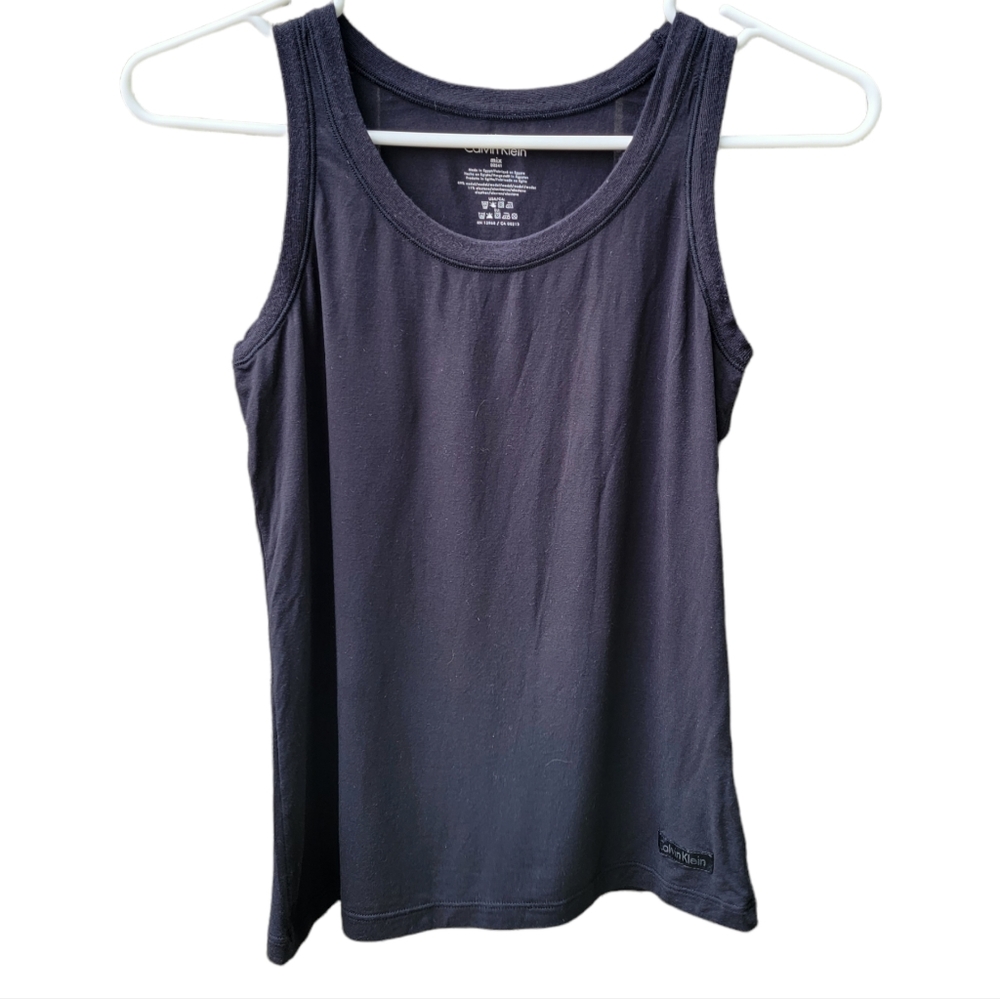 Calvin Klein Basic Black Tank Top Size M Soft Stretch